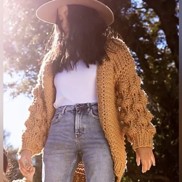 Anthropologie En Elly Bubble Knit Cardigan Size M - Picture 1 of 5